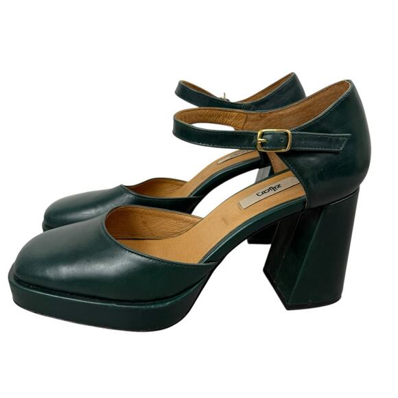 Zilian Shoes Womens EU 40 US 9-9.5 GReen Heeled Mary Jane Academia Preppy - Picture 5 of 13